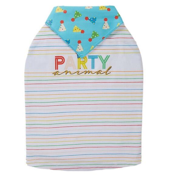 Top Paw® Birthday "Party Animal" Dog Tee & Bandana Set - XS - Picture 2 of 10